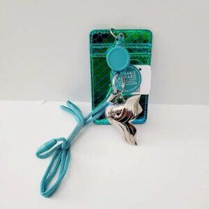 Bath & Body Works | Wearable Lanyard ID Holder Blue Holographic Mermaid Design